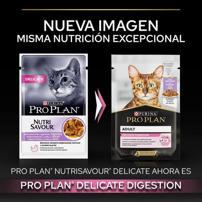 Pro Plan Delicate Digestion com Peru em molho para gatos - Image 2