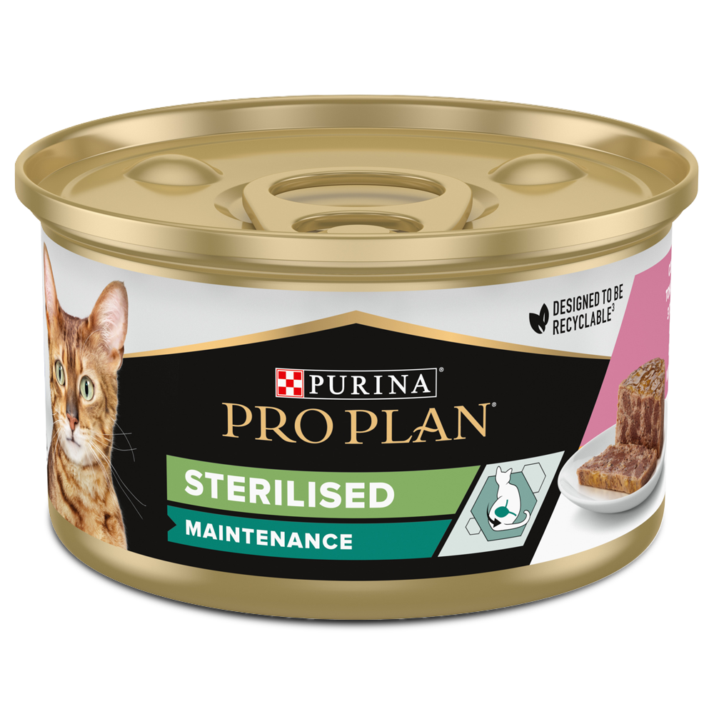 PRO PLAN Gato Adulto Esterilizado Terrine com Atum e Salmão 85 g