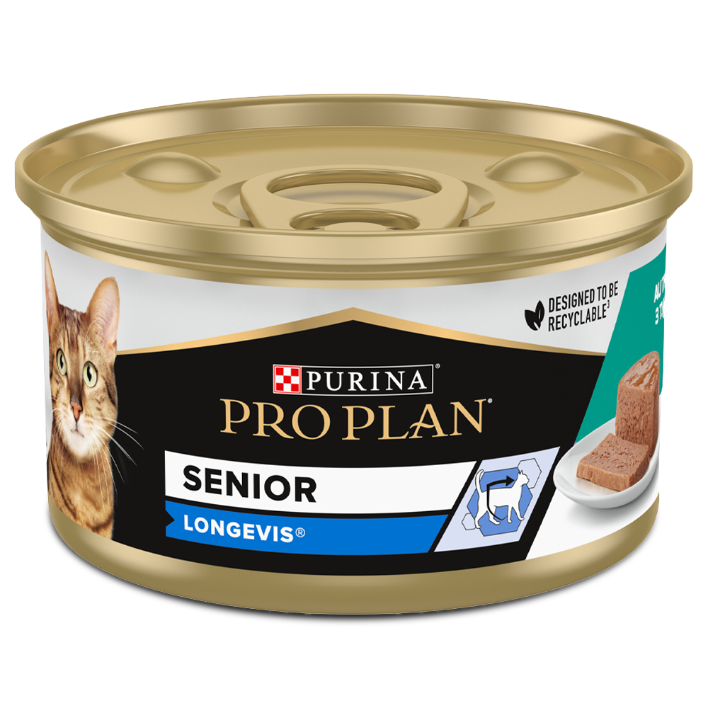 PRO PLAN Gato Sénior 7+ LONGEVIS® Mousse com Atum 85 gr