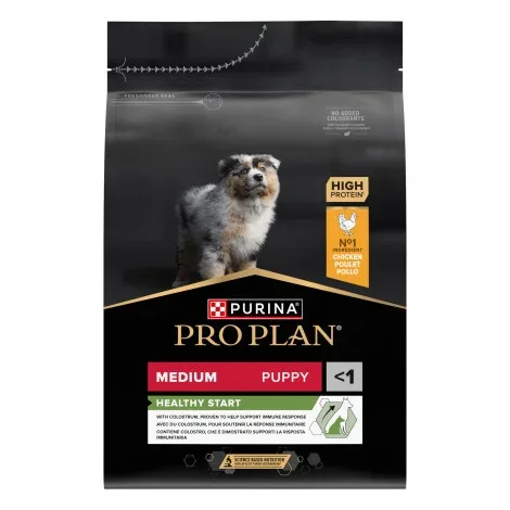 Pro Plan Healthy Start Medium Puppy – Ração seca para cachorro médio – Frango – Quantidade: 3 kg