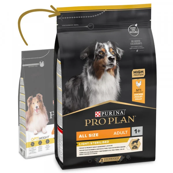 Pro Plan Light e Sterilised Cao Adulto Frango