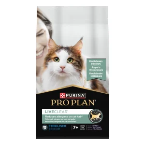 Pro Plan Liveclear Esterilizado 7+ Peru para gato sénior que precisam de uma solução para reduzir alergénios