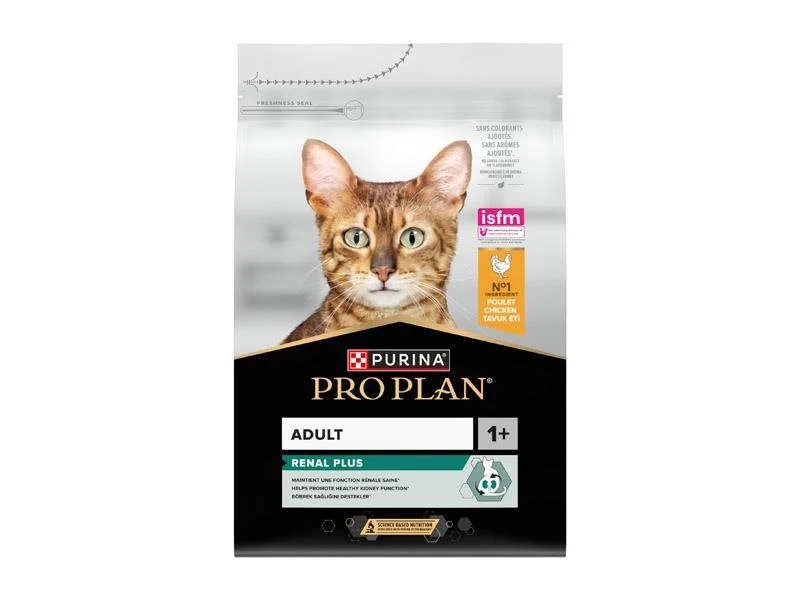 Pro Plan Renal Plus – Ração seca para gato adulto para suporte da função renal – Frango