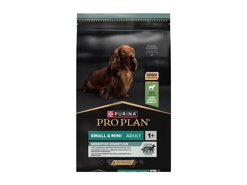 Pro Plan Sensitive Digestion Small & Mini – Ração seca para cão adulto pequeno com sensibilidade digestiva – Borrego