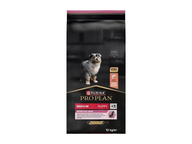 Pro Plan Sensitive Skin Medium Puppy – Ração seca para cachorro médio com pele sensível – Salmão
