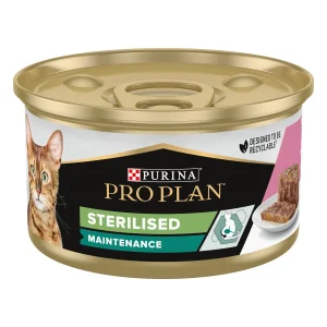 Pro Plan Sterilised Adult Salmão e Atum em terrina para gatos