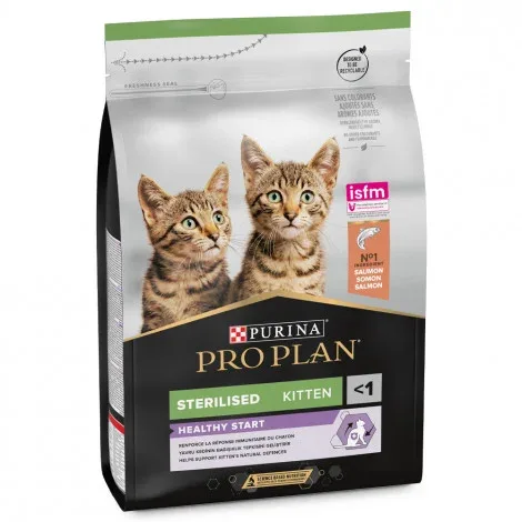 Pro Plan Sterilised Kitten Healthy Start – Ração seca para gatinho esterilizado – Salmão – Quantidade: 3 kg