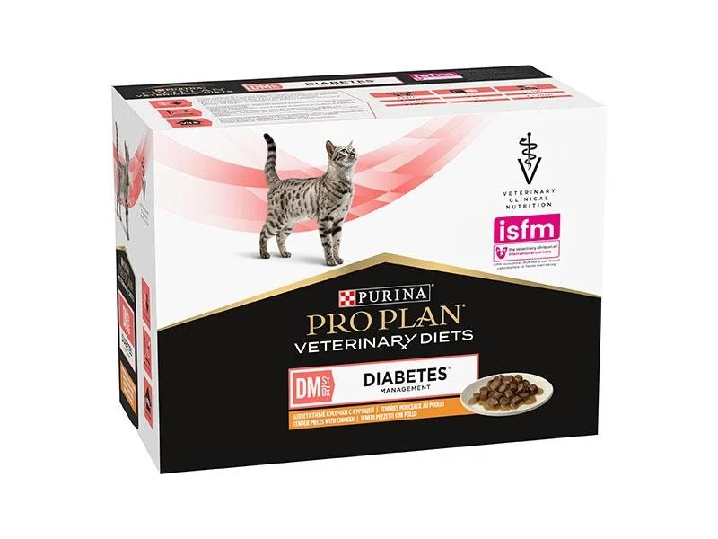 Pro Plan Vet Diets DM Diabetes Management – Alimento em molho para gato com diabetes