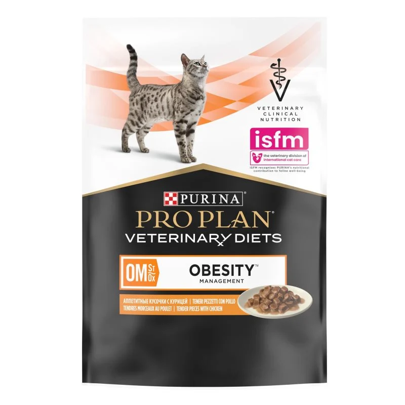 PRO PLAN Vet Diets OM Obesity Management – Alimento em molho para gato com excesso de peso
