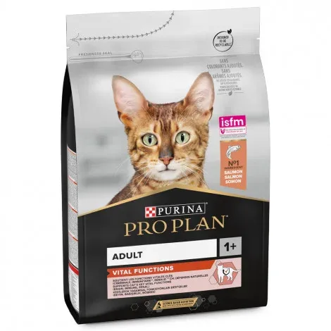 Pro Plan Vital Functions – Ração seca para gato adulto para suporte dos sentidos vitais – Salmão – Quantidade: 3 kg
