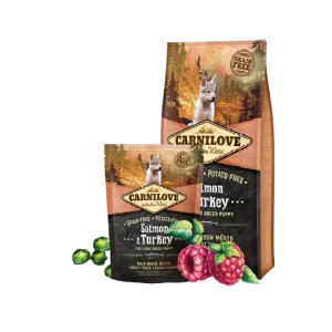 Puppy Large Grain-Free Salmão e Peru 12Kg – Carnilove