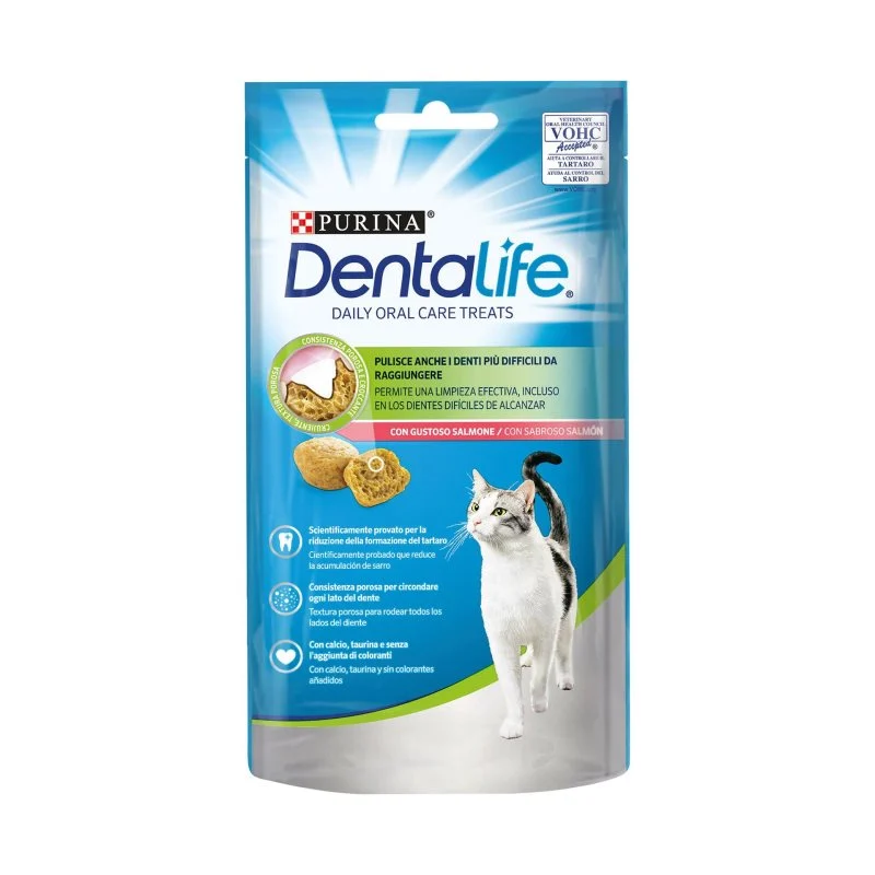 Purina Dentalife Cat Salmão 40g – Snack dental para gato