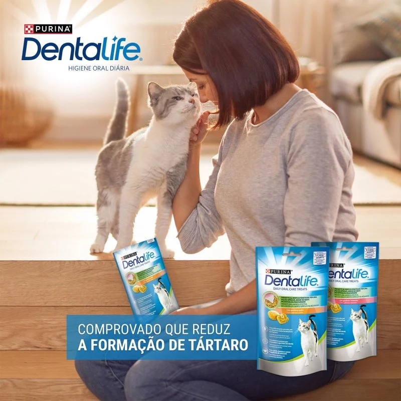 Purina Dentalife Cat Salmão 40g – Snack dental para gato - Image 2
