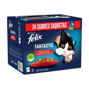 Purina Felix Fantastic Banquete de Carnes 24x85Gr