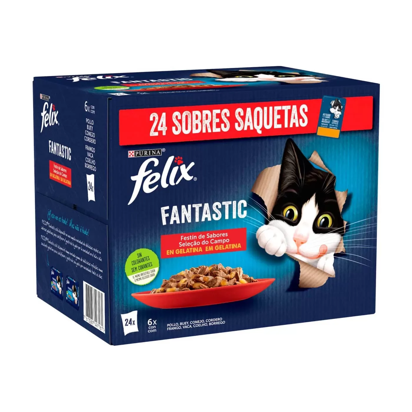 Purina Felix Fantastic Banquete de Carnes 24x85Gr