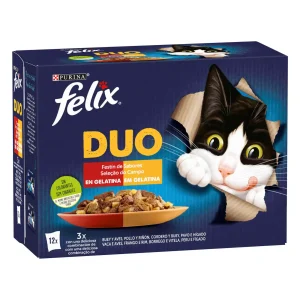 Purina Felix Fantastic Duo Saborosa Seleção 12x85Gr