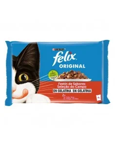 Purina Felix Seleção de Carnes em Gelatina 4x85gr