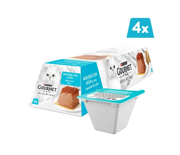 Purina Gourmet Revelations Mousse com Atum e Molho 4*57g - Image 2