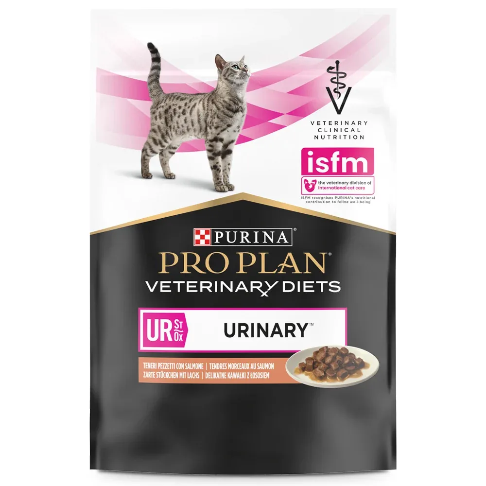 Purina Pro Plan Veterinary Diets Feline UR Urinary com Salmão – Alimento húmido para gatos