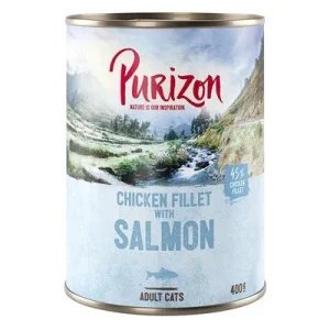 Purizon Adult 24 x 400 g para gatos, sem cereais - Pack económico