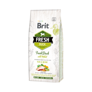 Ração para cães Brit Fresh Dog Active Run & Work with Duck & Millet