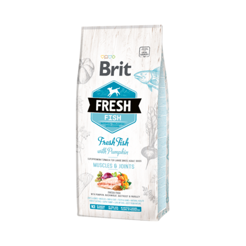 Ração para cães Brit Fresh Dog Adult Large Breed with Fish & Pumpkin