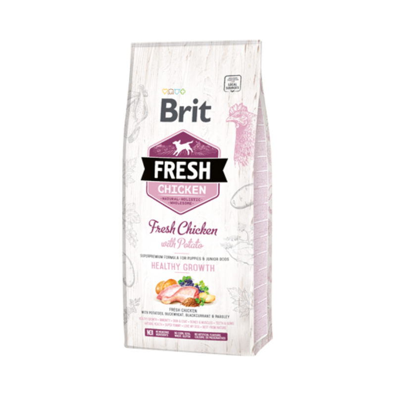 Ração para cães Brit Fresh Dog Puppy Healthy Growth with Chicken & Potato
