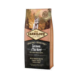 Ração para cães Carnilove Grain-Free Salmon & Turkey Puppy Large Breed