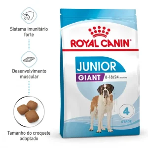 Ração para cães Royal Canin Giant Junior – Bónus 15 kg + 3 kg Oferta