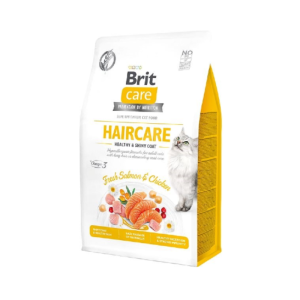 Ração para gatos Brit Care Cat Grain Free Haircare Healthy & Skin Coat Salmon & Chicken