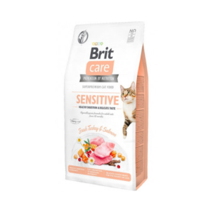 Ração para gatos Brit Care Cat Grain Free Sensitive Healthy Digestion Turkey & Salmon
