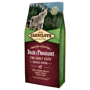 Ração para gatos Carnilove Grain-Free Cat Adult Hairball Control Duck & Pheasant