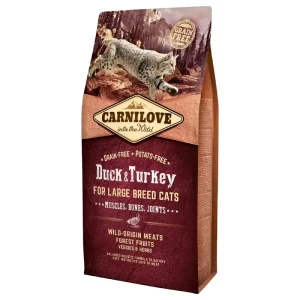 Ração para gatos Carnilove Grain-Free Cat Adult Large Breed Duck & Turkey