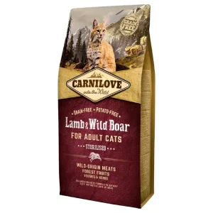 Ração para gatos Carnilove Grain-Free Cat Adult Sterilised Lamb & Wild Boar