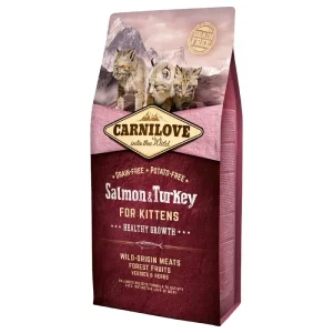 Ração para gatos Carnilove Grain-Free Kitten Healthy Growth Salmon & Turkey