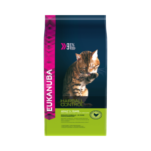 Ração para gatos Eukanuba Cat Adult Hairball Control Chicken