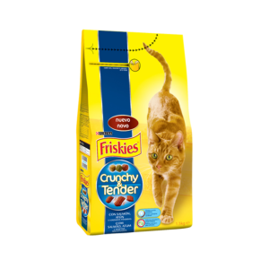 Ração para gatos Friskies Gato Crunchy & Tender Salmão, Atum e Vegetais 1.5 kg