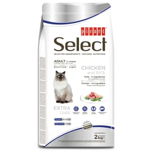 Ração para gatos Picart Select Cat Adult Sterilised/Light +7 Chicken and Rice 2 kg