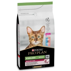 Ração para gatos Purina Pro Plan Cat Savoury Duo Sterilised Adult CodFish & Trout 1,5 kg