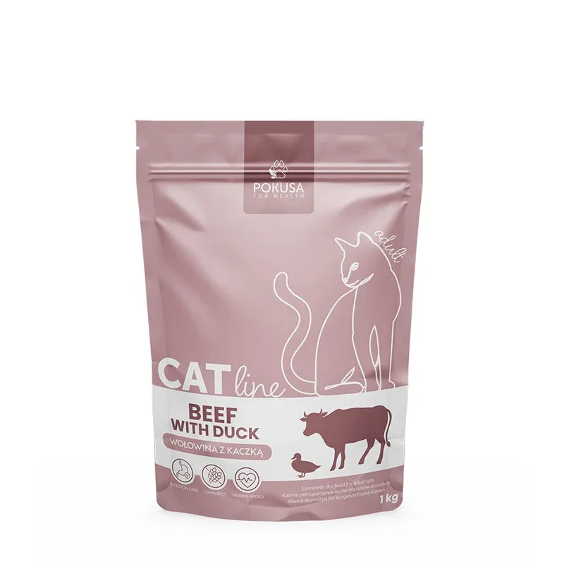 Ra莽茫o Seca para Gatos Vaca & Pato 鈥?Sem Cereais para Gatos Exigentes 鈥?Vaca & Pato 鈥?CatLine