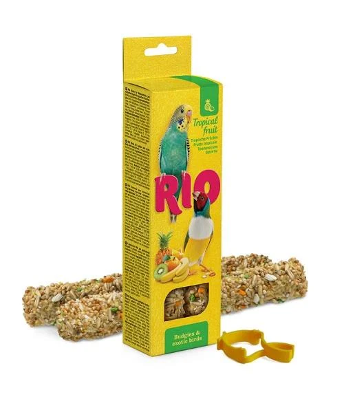 RIO STICK FRUTA TROPICAL P/ PERIQUITOS E AVES EXOTICAS 2X40GR - Image 2