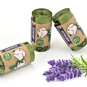 Rolo com 15 Sacos Higiénicos Nayeco Aroma Lavanda