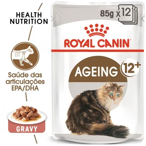 Royal Canin Ageing 12+ – Alimento em molho para gato com mais de 12 anos – Quantidade: 85 g