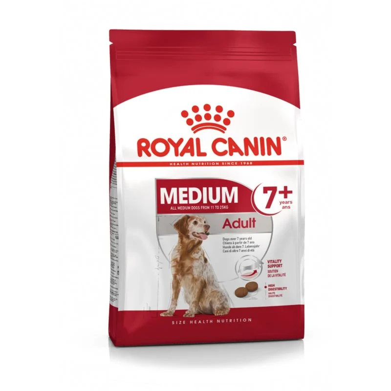 Royal Canin Medium Adult 7+ – Raçao seca para cão maduro de raça média