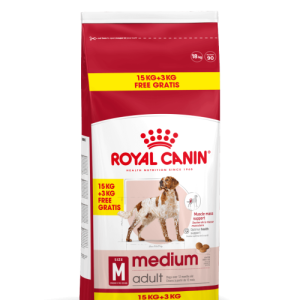 Royal Canin Medium Adulto ração para cão 15kg+3kg Grátis