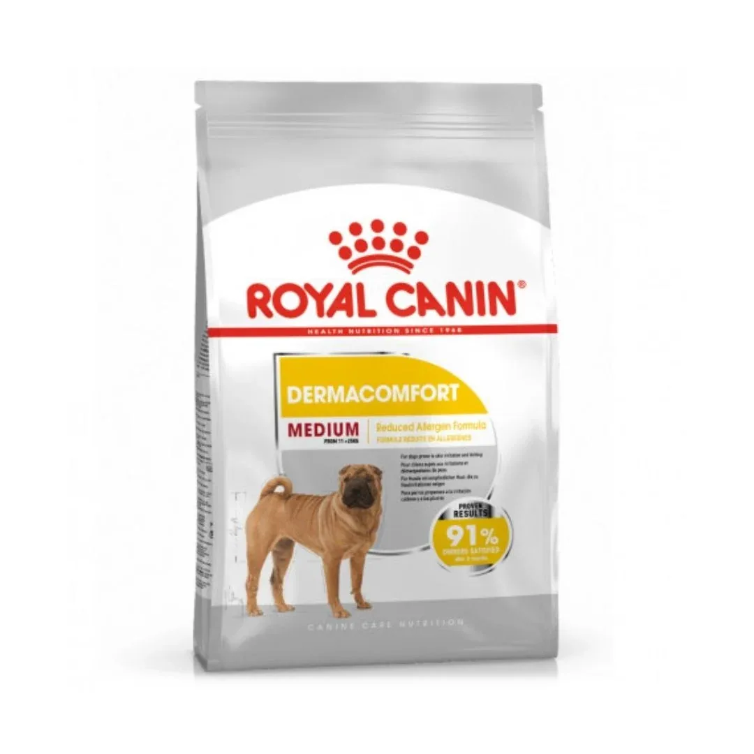 Royal Canin Medium Dermacomfort – Alimento seco para cães de raça média com pele sensível