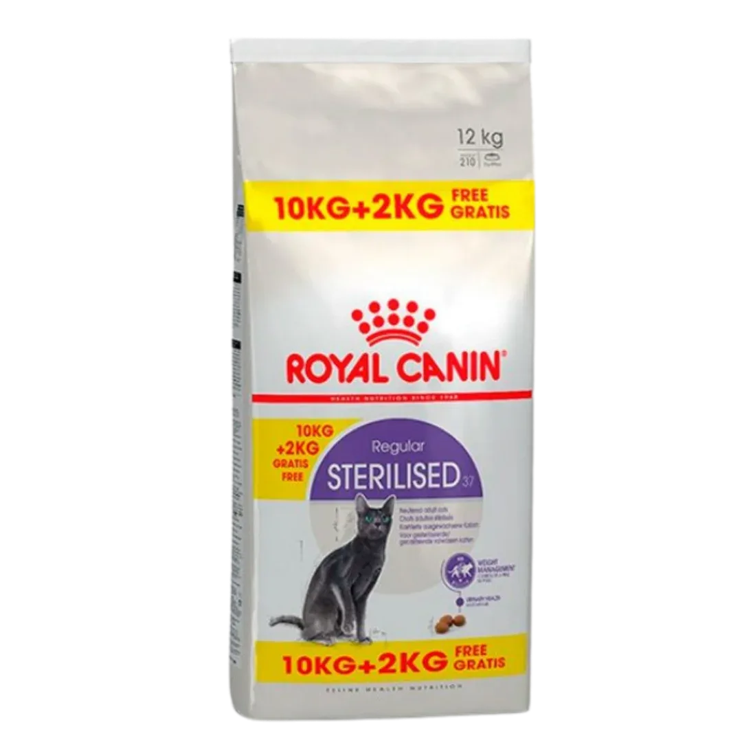 Royal Canin Sterilised 37 Bonus Bag 10+2 kg Oferta – Ração para Gatos Esterilizados