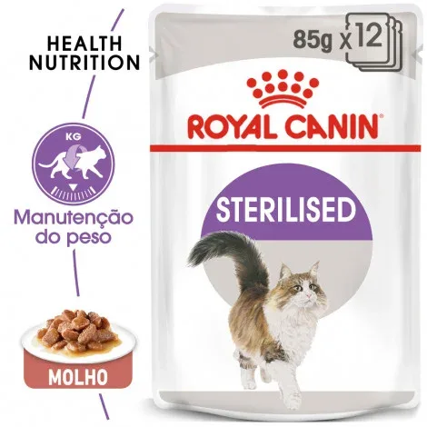 Royal Canin Sterilised Adult – Alimento em molho para gato esterilizado – Quantidade: 85 g