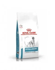 Royal Canin VET Hypoallergenic Moderate Calorie - Ração seca para cão adulto com alergias alimentares