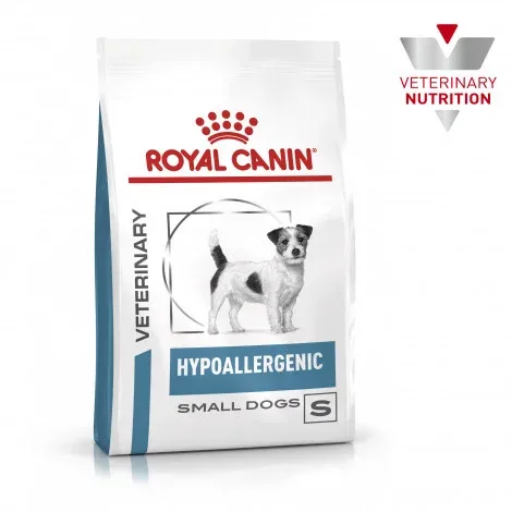 Royal Canin VET Hypoallergenic Small Dogs – Ração seca para cão adulto pequeno com alergias alimentares – Quantidade: 3,5 kg